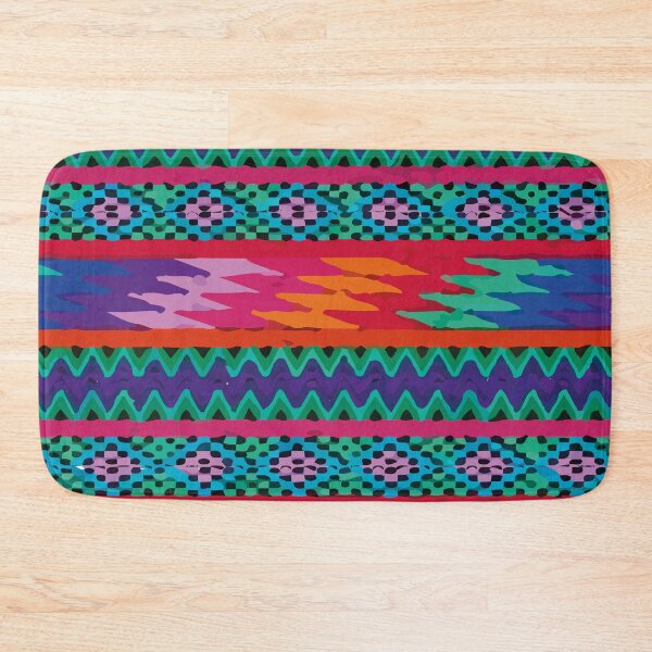 Item preview, Maximalist decor multicolor embroidered folk art dopamine decor vibrant textile designed and sold by T-Mex.