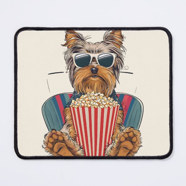 Item preview, Cute Yorkie with Sunglasses at the Movies designed and sold by Mariana Piana.