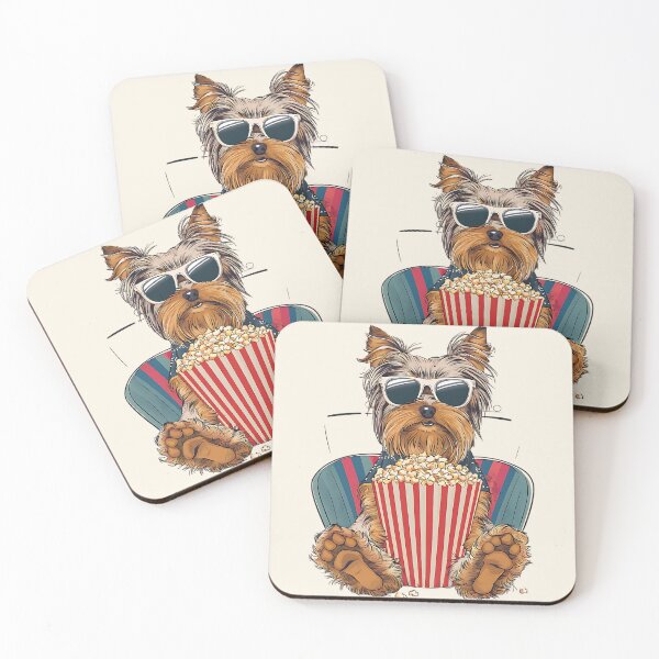 Item preview, Cute Yorkie with Sunglasses at the Movies designed and sold by Mariana Piana.