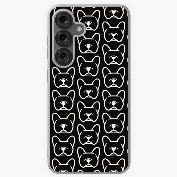 Item preview, French Bulldog face in white - White Frenchie face - White French Bulldog silhouette sticker designed and sold by smooshfaceutd.
