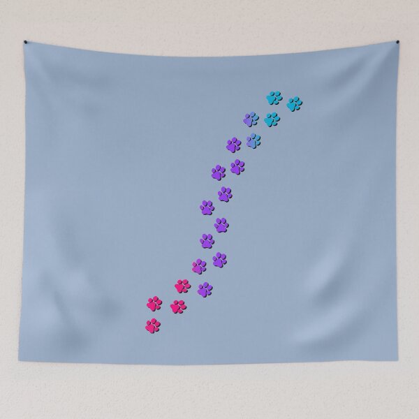 Item preview, Pawsitivily Adorable Androgynous Pride Flag Paw Prints, Androgyne Pride Design designed and sold by Travelslightly.