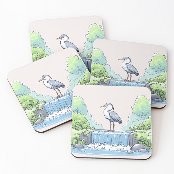 Item preview, Falling Water Heron designed and sold by LemuellTrends.