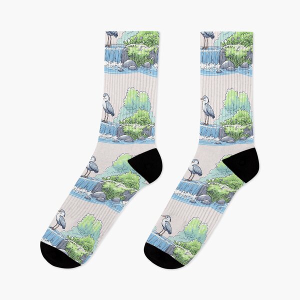 Item preview, Falling Water Heron designed and sold by LemuellTrends.