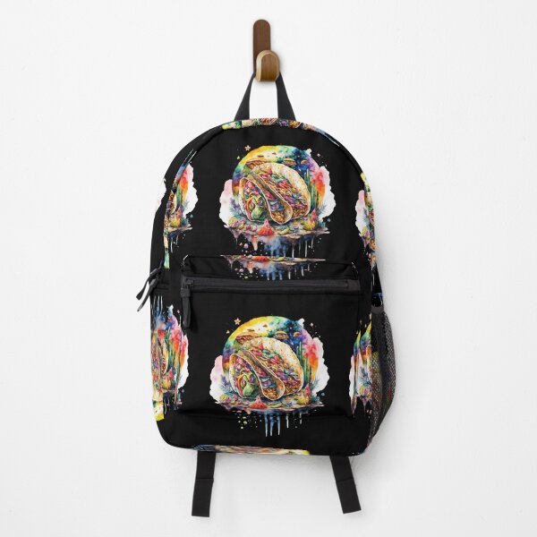Item preview, Colorful Taco Painting with Alien UFO Lover Gift Idea designed and sold by fooderiffic.