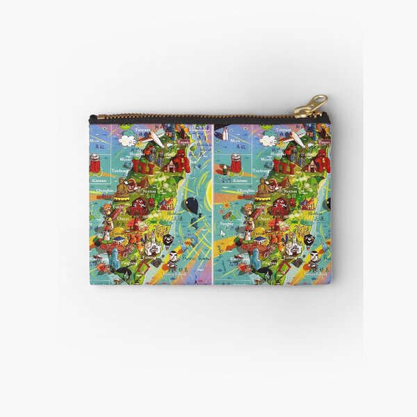 Item preview, Taiwan - Republic of Formosa - Kawaii Colourful Artistic Tourist Map Showing Major Land Marks  designed and sold by TheHappyK.