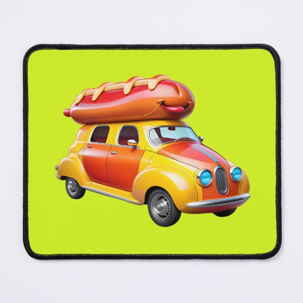Item preview, Funny Concept Cartoon Hotdog Car designed and sold by TheArtOfPat.