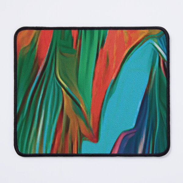 Item preview, Light Blue and Greenish-Red Curtain designed and sold by OlgaStudio.