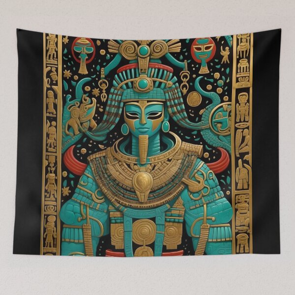 Item preview, Turquoise Gods - God No.1 designed and sold by Serge Averbukh Art Studio.