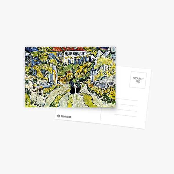 Van Gogh - Stairway at Auvers, famous painting Postcard