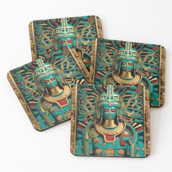 Item preview, Turquoise Gods - God No.2 designed and sold by Serge Averbukh Art Studio.
