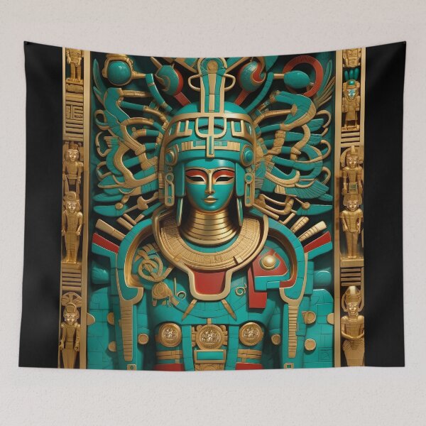 Item preview, Turquoise Gods - God No.2 designed and sold by Serge Averbukh Art Studio.