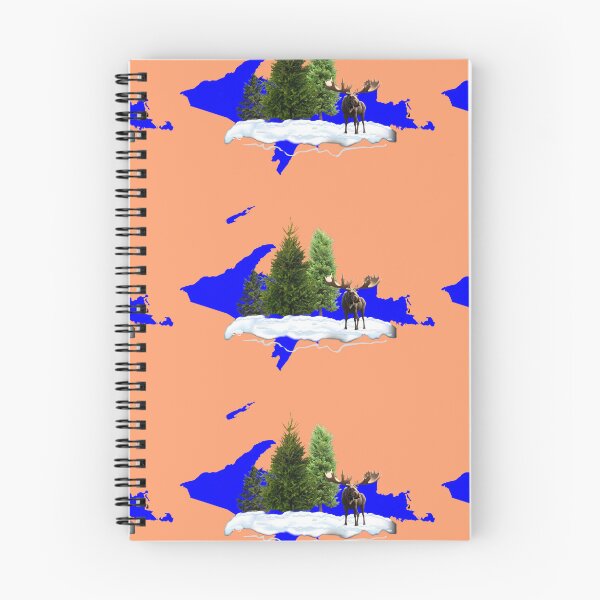 Item preview, Upper peninsula moose and winter landscape designed and sold by EzrasTrinkets.