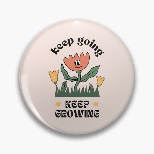 Item preview, Keep Going - Keep Growing | Aesthetic Flower Illustration | Pastel Pink Background designed and sold by RM-Journey.