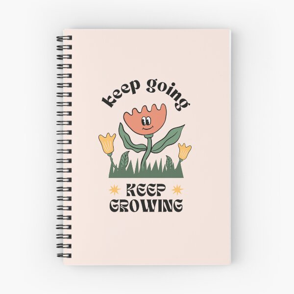 Item preview, Keep Going - Keep Growing | Aesthetic Flower Illustration | Pastel Pink Background designed and sold by RM-Journey.