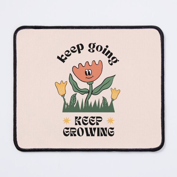 Item preview, Keep Going - Keep Growing | Aesthetic Flower Illustration | Pastel Pink Background designed and sold by RM-Journey.