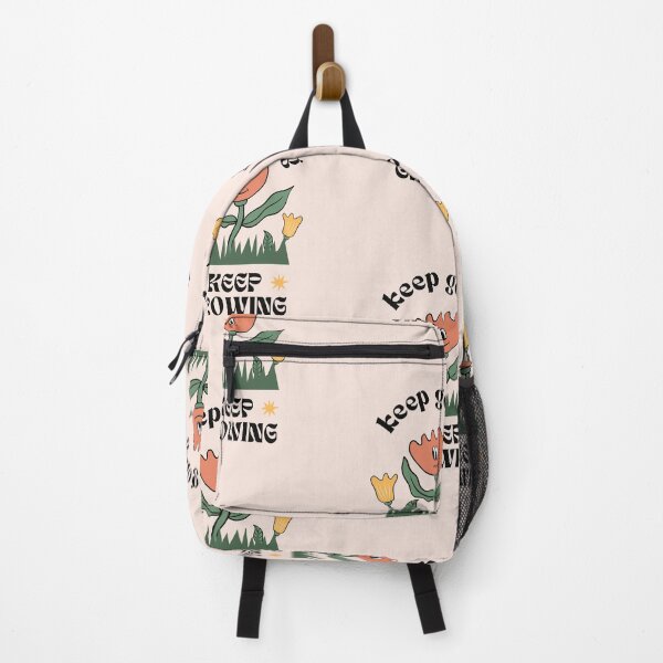 Item preview, Keep Going - Keep Growing | Aesthetic Flower Illustration | Pastel Pink Background designed and sold by RM-Journey.