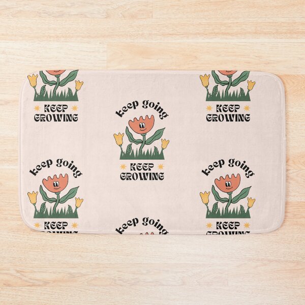 Item preview, Keep Going - Keep Growing | Aesthetic Flower Illustration | Pastel Pink Background designed and sold by RM-Journey.