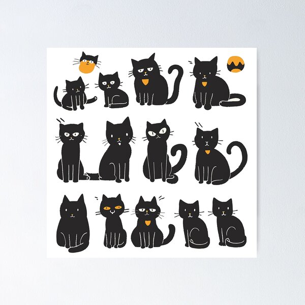 Item preview, Black Cats (E8) designed and sold by echooche.
