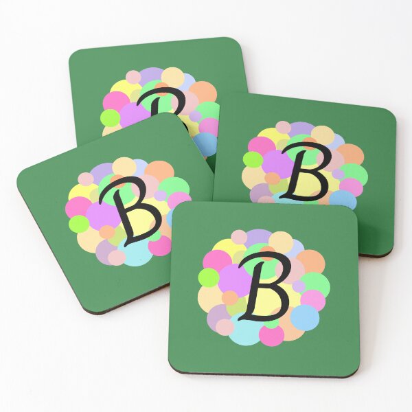 Item preview, Colorful Pastel Bubbles Upper Case Letter B Monogram designed and sold by MGonline.