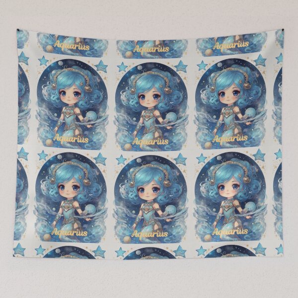 Item preview, Aquarius Portrait designed and sold by ZodiacWonders.