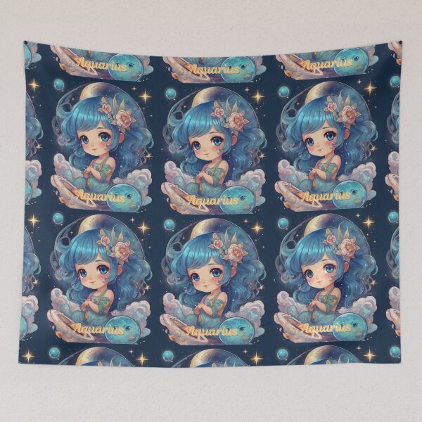 Item preview, Aquarius Portrait designed and sold by ZodiacWonders.