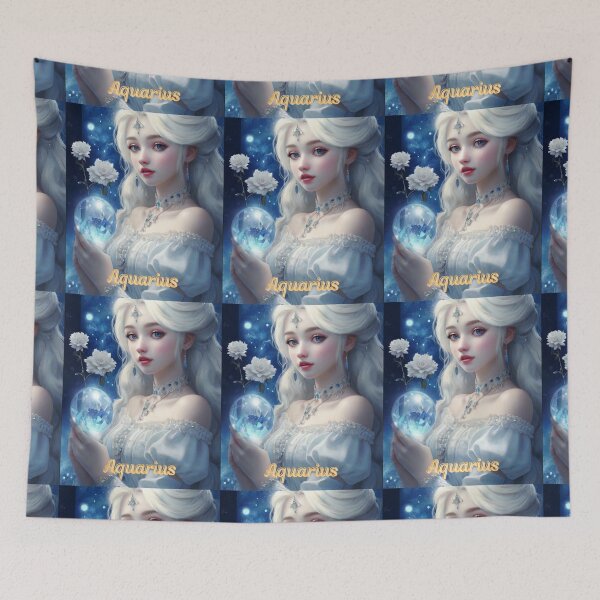 Item preview, Aquarius Portrait designed and sold by ZodiacWonders.