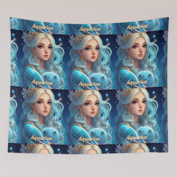 Item preview, Aquarius Portrait designed and sold by ZodiacWonders.