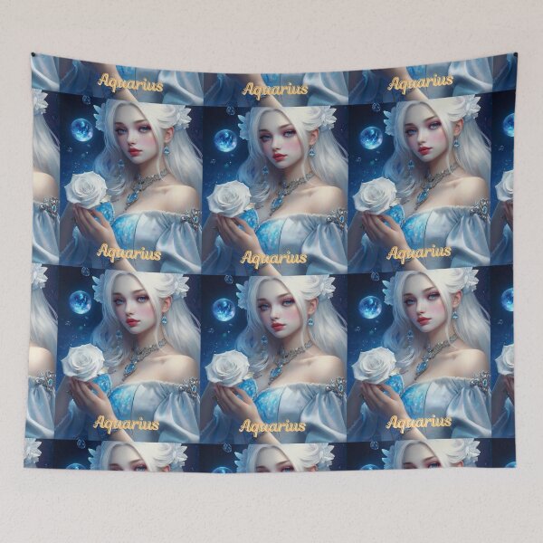 Item preview, Aquarius Portrait designed and sold by ZodiacWonders.