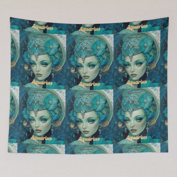 Item preview, Aquarius Portrait designed and sold by ZodiacWonders.