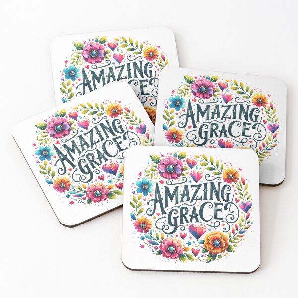 Item preview, Amazing Grace with Flowers and Hearts designed and sold by PassionforLove.