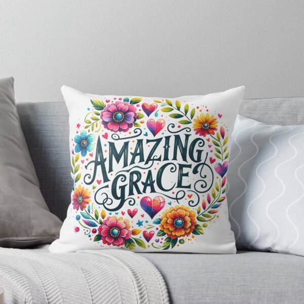 Item preview, Amazing Grace with Flowers and Hearts designed and sold by PassionforLove.