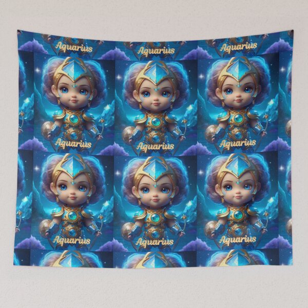 Item preview, Aquarius Portrait designed and sold by ZodiacWonders.