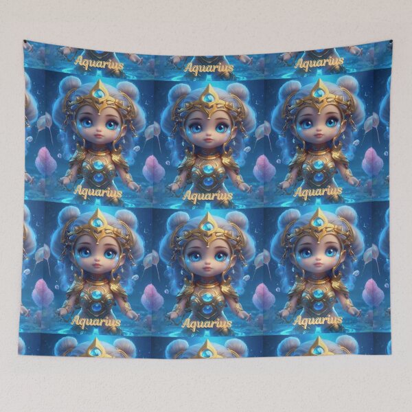 Item preview, Aquarius Portrait designed and sold by ZodiacWonders.