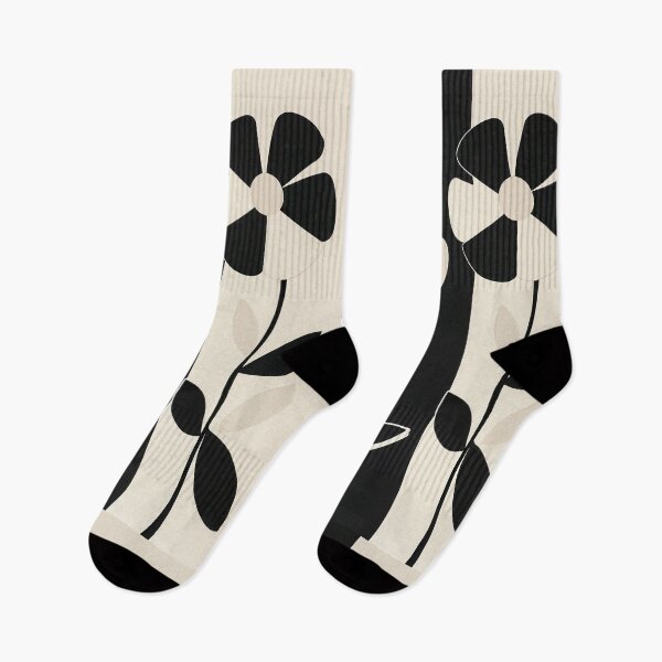 Item preview, Minimalist Floral Composition- beige and black  designed and sold by 33wolvesdesigns.