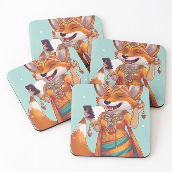Artikelvorschau, Fuchsporträt. Fantasy-Fuchs entworfen und verkauft von FoxVibes.