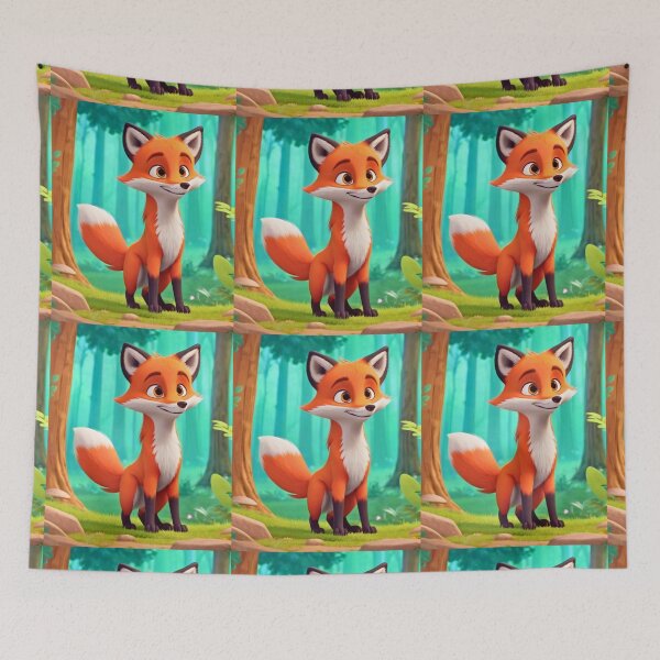 Artikelvorschau, Fuchsporträt. Fantasy-Fuchs entworfen und verkauft von FoxVibes.