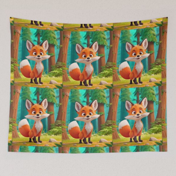 Artikelvorschau, Fuchsporträt. Fantasy-Fuchs entworfen und verkauft von FoxVibes.