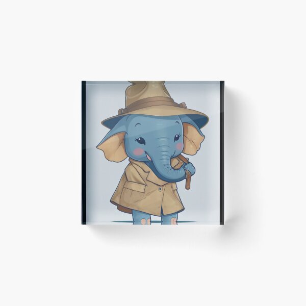 Item preview, Elephant Portrait. kawaii elephant designed and sold by ElephantVibes.