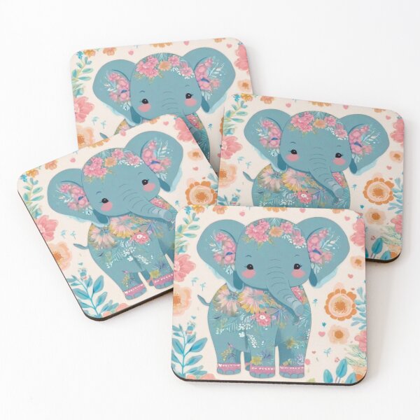 Item preview, Elephant Portrait. colorful elephant designed and sold by ElephantVibes.