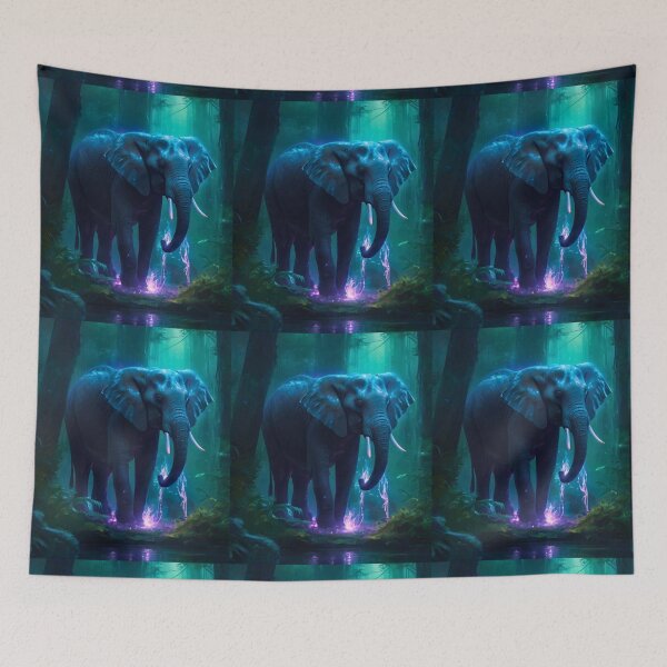 Item preview, Elephant Portrait. fantasy elephant designed and sold by ElephantVibes.