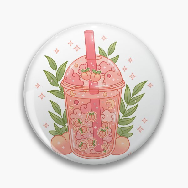Item preview, peach boba tea designed and sold by Tenti-Q.