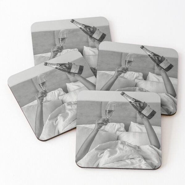 Item preview, Woman Drinking Wine in Bed designed and sold by ronaldmaxwell.