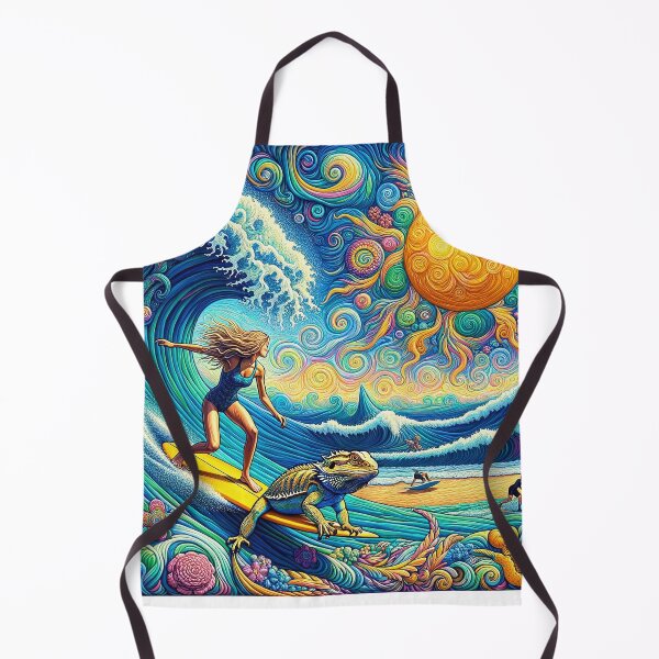 Item preview, Surfer Girl With Bearded Dragon designed and sold by bunnyboiler.