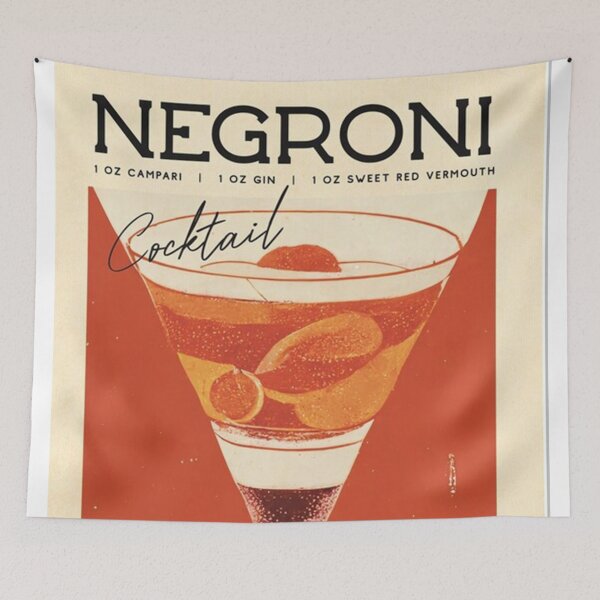 Item preview, Negroni Retro Cocktail Poster Flashlight Bar Prints designed and sold by ronaldmaxwell.