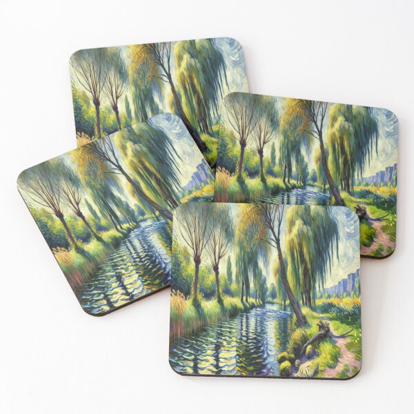 Item preview, Vincent Van Gogh Inspired Riverbank Scene designed and sold by Odetee.