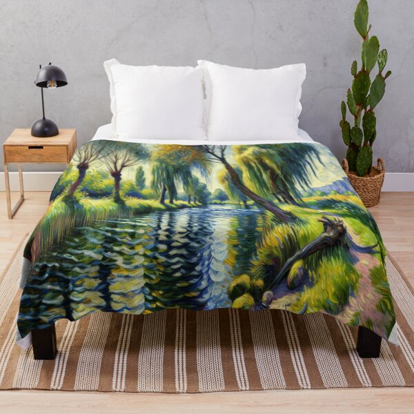 Item preview, Vincent Van Gogh Inspired Riverbank Scene designed and sold by Odetee.