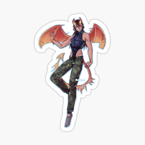 Kash the Fire Demon Sticker