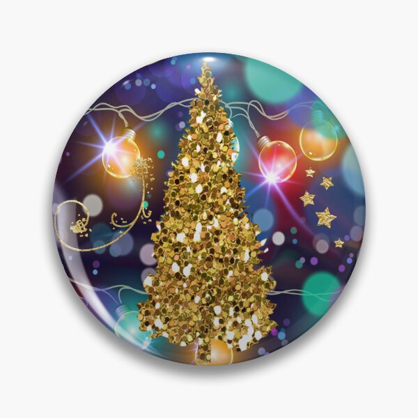 Artikelvorschau, Weihnachtsbeleuchtung Bokeh Goldener Weihnachtsbaum und Sterne entworfen und verkauft von moondreamsmusic.