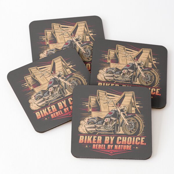 Item preview, Biker by Choice, Rebel by Nature - Dynamic Vector Illustration for Real Motorcyclists designed and sold by GL!TCH LAB.
