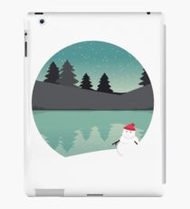 Winter scene, snowman iPad Case/Skin